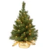 2’ Pre-lit Potted Majestic Fir Tree Artificial Christmas Tree In Gold Cloth Bag – Clear Lights -Beauty Wreaths Shop dnat mj3 24gdlo 1 01 88614.1667490639