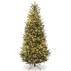 6.5’ Pre-Lit Natural Fraser Slim Fir Artificial Christmas Tree - Clear Lights