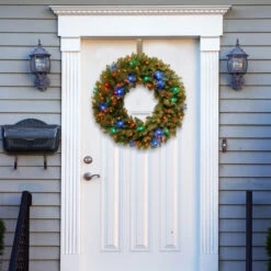 36" Pre-Lit Norwood Fir Artificial Christmas Wreath – Multi-Color LED Lights -Beauty Wreaths Shop dnat nf 309l 36w 1 3 37293.1667536032