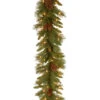 9' Pre-Lit Medium Pine Artificial Christmas Garland - Clear Lights