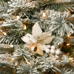 6' Pre-Lit Slim Frosted Colonial Artificial Half Wall Christmas Tree - Clear Lights -Beauty Wreaths Shop dnat peco8 362 6h 3 13964.1667569299