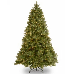 7’ Pre-Lit Downswept Douglas Fir Artificial Christmas Tree - Clear Lights