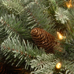 20" Green Spruce Hanging Basket With Warm White LED Lights -Beauty Wreaths Shop dnat pefa1 307l 20hb 2 42656.1667489772