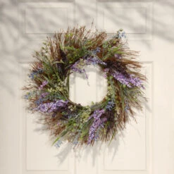 Mixed Leaf Spring Artificial Wreath - 22-Inch, Unlit -Beauty Wreaths Shop dnat rac w030012a 4 21633.1667519983