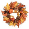 Pumpkins And Maple Leaves Halloween Wreath, Orange And Yellow 16-Inch -Beauty Wreaths Shop dnat rahv 8857731w16 57045.1667575752