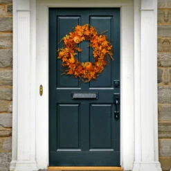Maple Leaf And Pumpkins Artificial Autumn Wreath - 28-Inch, Unlit -Beauty Wreaths Shop dnat rahv lfg31293 2 18798.1667571923