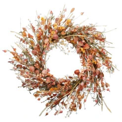 Wild Flowers Artificial Thanksgiving Wreath - 22-Inch, Unlit