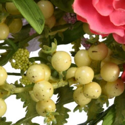 Pink And Green Spring Flower Artificial Wreath - 20-Inch, Unlit -Beauty Wreaths Shop dnat ras gfiw4383 1 2 05021.1667564792