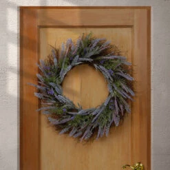 Lavender Artificial Wreath - 24-Inch -Beauty Wreaths Shop dnat ras hy27524w l1 4 23032.1667642205