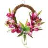 Pink And Green Tulip Twig Artificial Floral Wreath - 20-Inch, Unlit -Beauty Wreaths Shop dnat ras s16304w 1 20772.1667517632