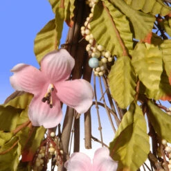 Pink Dogwood Artificial Flower Wreath - 22-Inch -Beauty Wreaths Shop dnat ras sam6309 3 21679.1667530501