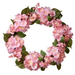 24" Pink Hydrangea Wreath