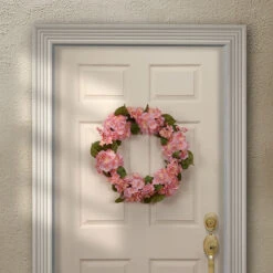 24" Pink Hydrangea Wreath 9 24" Pink Hydrangea Wreath -Beauty Wreaths Shop dnat ras sn191416 p1 4 40901.1667494884