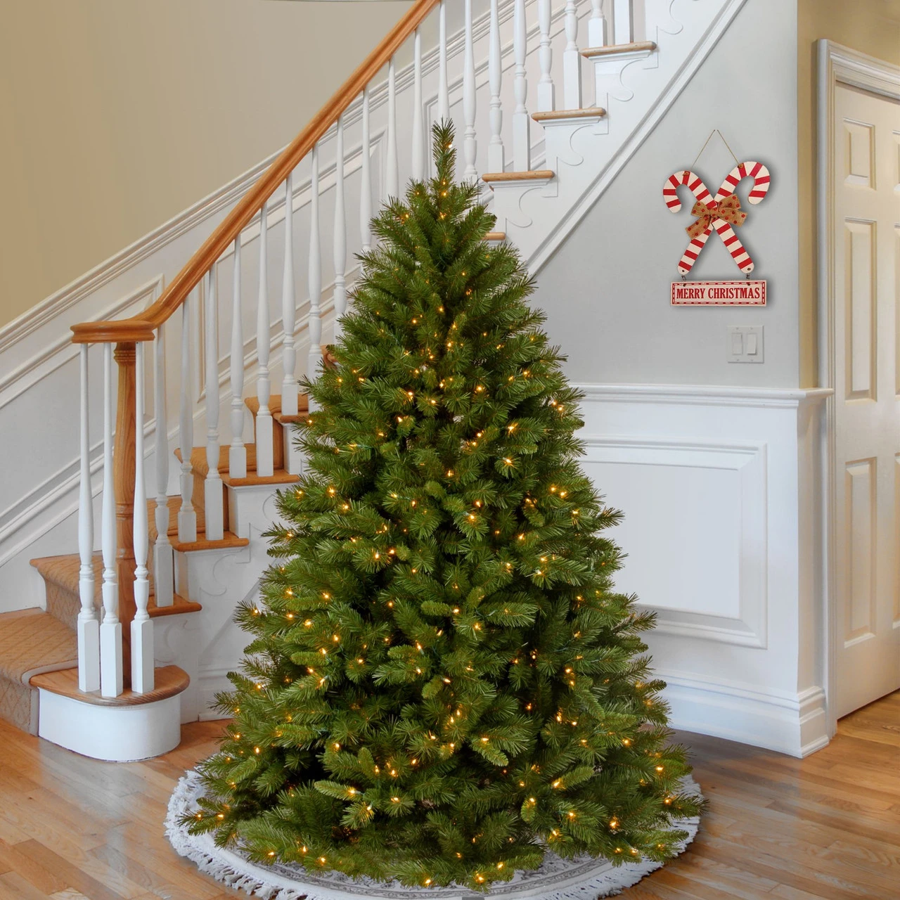 6.5’ Pre-Lit Winchester Pine Artificial Christmas Tree - Clear Lights 4 6.5’ Pre-Lit Winchester Pine Artificial Christmas Tree - Clear Lights - Image 2