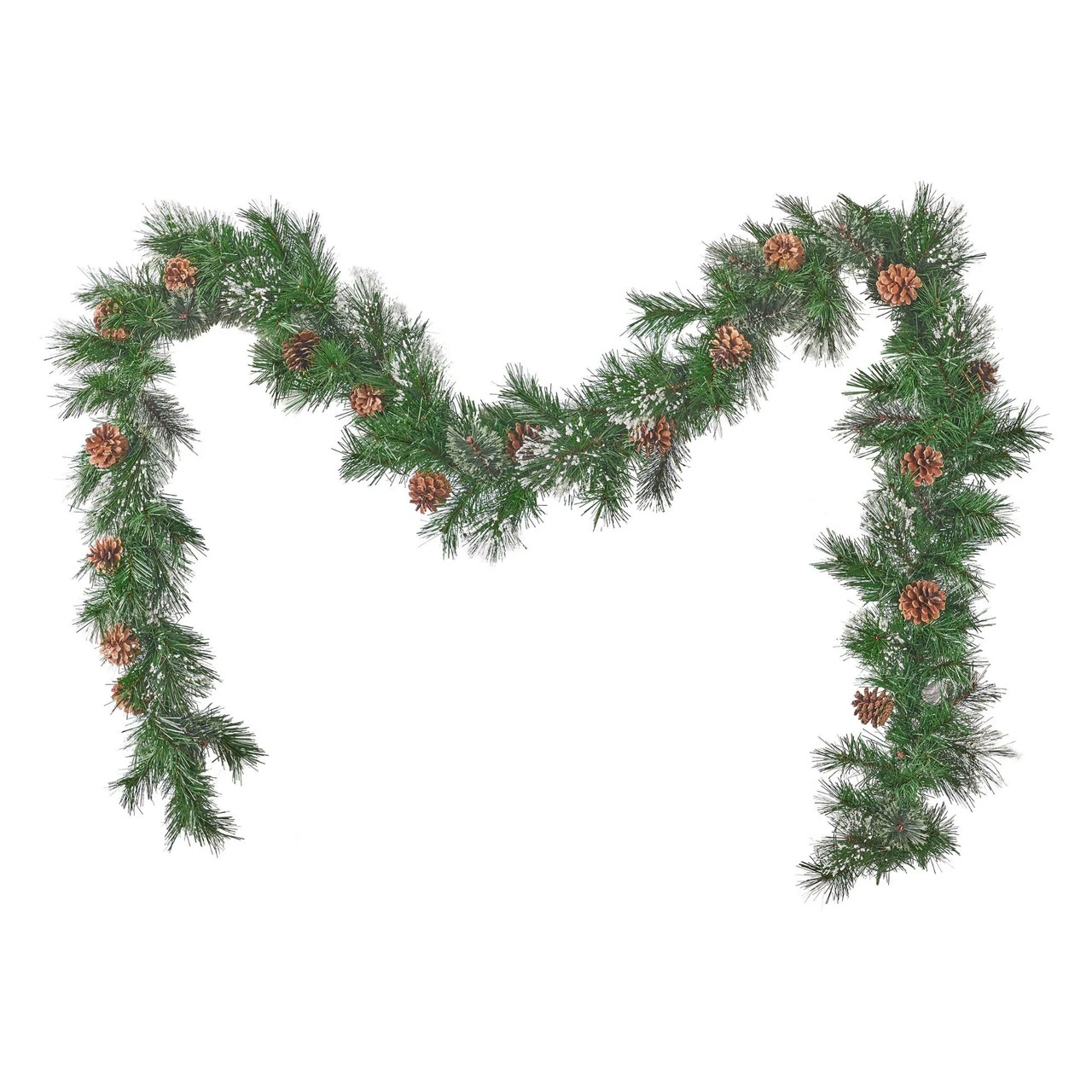 9' X 10" Pre-Lit Cashmere Pine Artificial Christmas Garland - Warm White LED Lights 3 9' X 10" Pre-Lit Cashmere Pine Artificial Christmas Garland - Warm White LED Lights