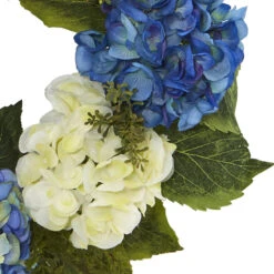 Blue And White Decorative Spring Floral Wreath, 24-Inch 11 Blue And White Decorative Spring Floral Wreath, 24-Inch -Beauty Wreaths Shop dnnl204223 5 76299.1681814515