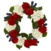 Blueberries And Geranium Artificial Wreath, 21-Inch, Unlit -Beauty Wreaths Shop dnnl204324 1 68007.1681814496