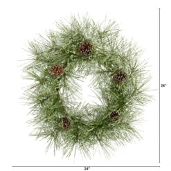 Frosted Pine Cone Artificial Christmas Wreath, 24-Inch, Unlit -Beauty Wreaths Shop dnnl204493 3 96988.1681814421