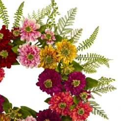 Mixed Flower Artificial Wreath, 20-Inch, Unlit 8 Mixed Flower Artificial Wreath, 20-Inch, Unlit -Beauty Wreaths Shop dnnl204582 3 01456.1681814445