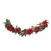 5' X 12" Artificial Poinsettia And Berries Christmas Garland, Unlit -Beauty Wreaths Shop dnnl204916 1 10804.1681814246