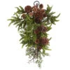 26" Pinecone Artificial Christmas Teardrop Swag, Unlit -Beauty Wreaths Shop dnnl204944 1 83615.1681814295