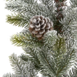 2' Potted Flocked Artificial Christmas Tree With Pinecones, Unlit 13 2' Potted Flocked Artificial Christmas Tree With Pinecones, Unlit -Beauty Wreaths Shop dnnl20t1986 5 75814.1681393426