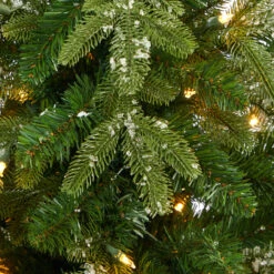 3.5' Pre-Lit Potted Snowed Teton Fir Artificial Christmas Tree, Clear Lights -Beauty Wreaths Shop dnnl20t2247 rd 4 04195.1681023937