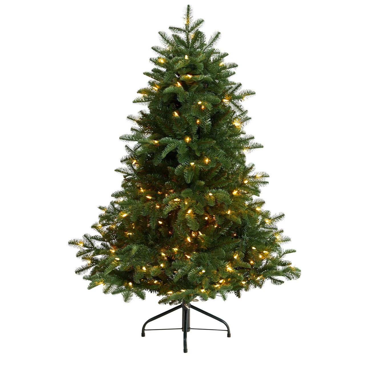 5’ Pre-Lit Flocked North Carolina Fir Artificial Christmas Tree, Warm White Lights 3 5’ Pre-Lit Flocked North Carolina Fir Artificial Christmas Tree, Warm White Lights