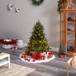 5’ Pre-Lit Flocked North Carolina Fir Artificial Christmas Tree, Warm White Lights 12 5’ Pre-Lit Flocked North Carolina Fir Artificial Christmas Tree, Warm White Lights -Beauty Wreaths Shop dnnl20t3337 3 60458.1680557238