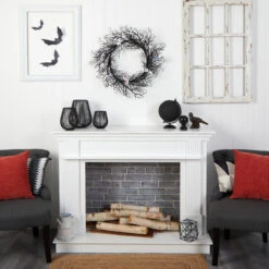 Gazing Eyeballs Halloween Twig Wreath, 30-Inch -Beauty Wreaths Shop dnnl20w1200 3 85931.1679953512