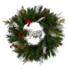 Owl, Pinecones And Berries Artificial Christmas Wreath, 24-Inch, Unlit -Beauty Wreaths Shop dnnl20w1277 1 23931.1680067391