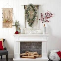 Pre-Lit Diamond Flocked Artificial Christmas Wreath, 36-Inch, Warm White LED Lights 12 Pre-Lit Diamond Flocked Artificial Christmas Wreath, 36-Inch, Warm White LED Lights -Beauty Wreaths Shop dnnl20w1293 3 11344.1681393886