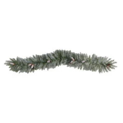 6' X 12" Pre-Lit Artificial Frosted Christmas Garland With Pinecones, Clear LED Light -Beauty Wreaths Shop dnnl20w1295 3 28828.1681393891