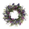 24" Vibrant Puleo International Artificial Lavender Floral Spring Wreath -Beauty Wreaths Shop dpul 1386 w24 06784.1675502993