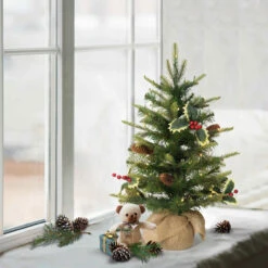 2' Pre-Lit Pine Cone And Berries Table Top Artificial Christmas Tree, Warm White Lights 5 2' Pre-Lit Pine Cone And Berries Table Top Artificial Christmas Tree, Warm White Lights -Beauty Wreaths Shop dpul 1826 st20lw035 bo 2 58023.1667544739