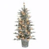 4.5' Pre-lit Potted Flocked Pine Medium Artificial Christmas Tree, Clear Lights -Beauty Wreaths Shop dpul 1832 stf45c1 1 24339.1688544147
