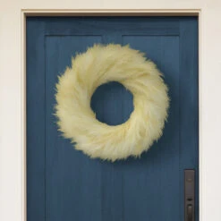 Pampas Ivory Artificial Christmas Wreath, 24-Inch, Unlit -Beauty Wreaths Shop dpul 2639 w24 2 50029.1688545151