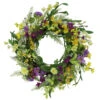 Yellow And Purple Daisy Faux Twig Spring Mixed Floral Wreath - 24-Inch, Unlit -Beauty Wreaths Shop dpul 305 dw0623 24 1 80275.1667563209