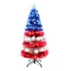 4' Pre-Lit Fiber Optic Patriotic Artificial Christmas Tree, Multi-Color Lights -Beauty Wreaths Shop dpul fot 0028 40l 1 11438.1677754330