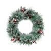 Glitter Needle Mixed Artificial Christmas Wreath, 24-Inch, Unlit -Beauty Wreaths Shop dpul w9592 24 1 81965.1668756797