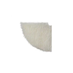 64” White Plush Round Christmas Tree Skirt