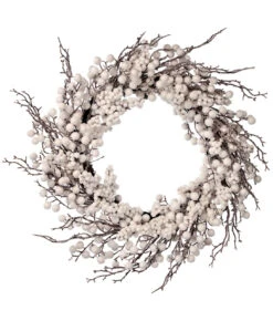 26" Snowy White Winter Berry Christmas Wreath