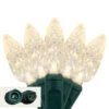 50 Warm White C6 LED Mini Christmas Lights - 9 Ft Green Wire -Beauty Wreaths Shop dstar 39 856 93 1 87905.1667663877