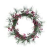 Berry Christmas Wreath, Brown And Red 20-Inch
