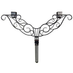 24" Antler Black Decorative Adjustable Wreath Hanger