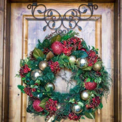 3.5" X 24" Cedar Brown Ivy Adjustable Christmas Wreath Hanger -Beauty Wreaths Shop dvlc v 10958 003 08424.1667556991
