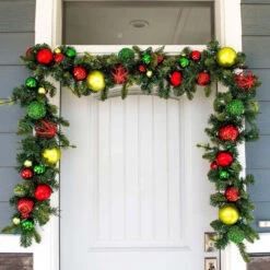 7.5" X 43" Hickory Brown Slim Single Door Garland Christmas Hanger -Beauty Wreaths Shop dvlc v 20529 rs 008 85320.1667556997