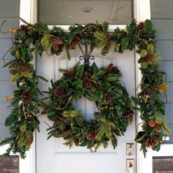 19.5" Brown Unique Adjustable Christmas Wreath Hanger -Beauty Wreaths Shop dvlc v 20537 007 83859.1667557004