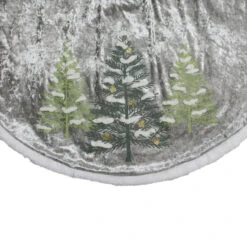 48" Gray And Green Traditional Trees Embossed Christmas Tree Skirt -Beauty Wreaths Shop dyno202487198 1 37399.1667536103