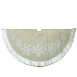 48" Gold And Silver Bordered Snowflake Christmas Tree Skirt -Beauty Wreaths Shop dyno 2484774 2 2 85121.1667659858